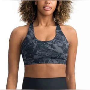 Lolë Black & Grey Sports Bra – Size Medium | Like New